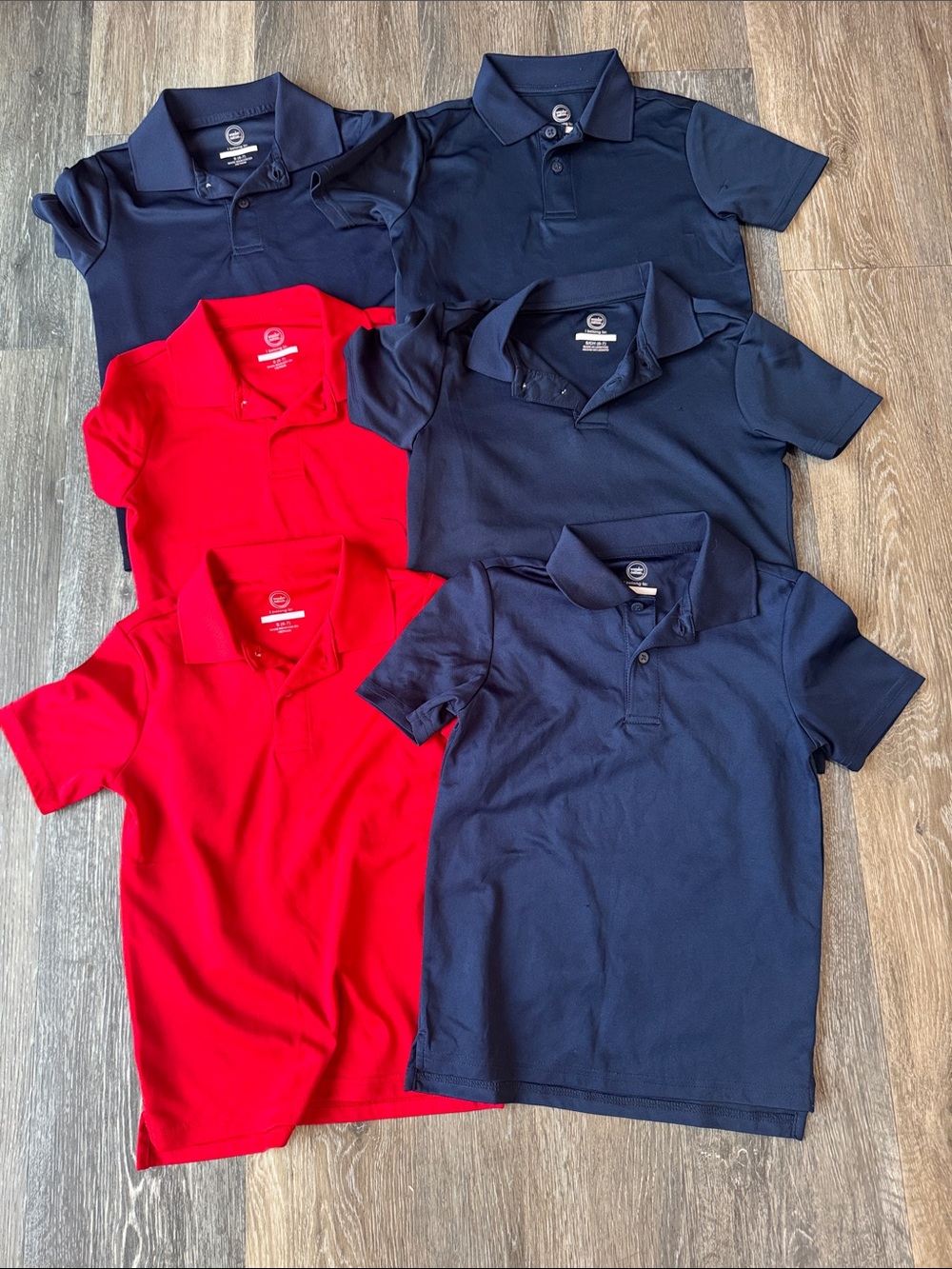 wonder nation Kids Polo Shirt Pack in Navy and Red